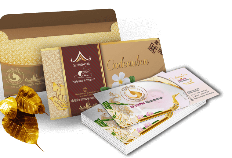 Cadeaubon van Siribuapha met envelop en visitekaartjes